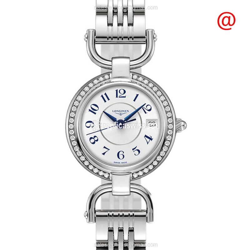 Elegant Longines Equestrian Replica Watch | Silver Dial, Stainless Steel Case & Clasp