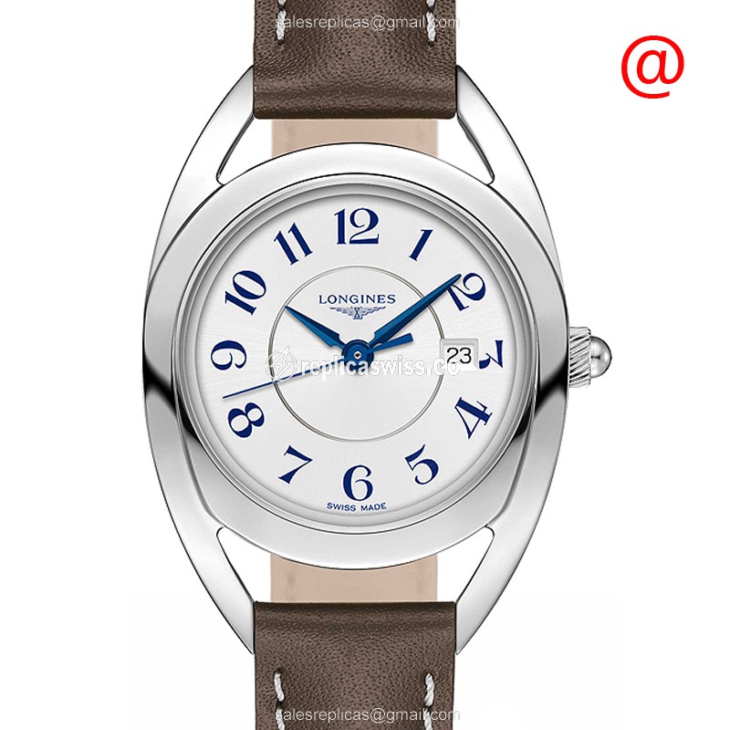 Elegant Longines Equestrian Replica Watch | White Dial, Leather Strap
