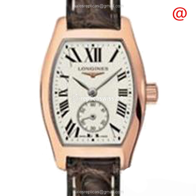 Elegant Longines EVIDENZA Replica in 18kt Rose Gold, Automatic Movement & White Dial Watch