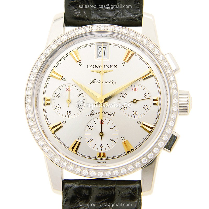 Elegant Longines Heritage Replica in Stainless Steel Case with Silver Dial Quartz Movement Watch