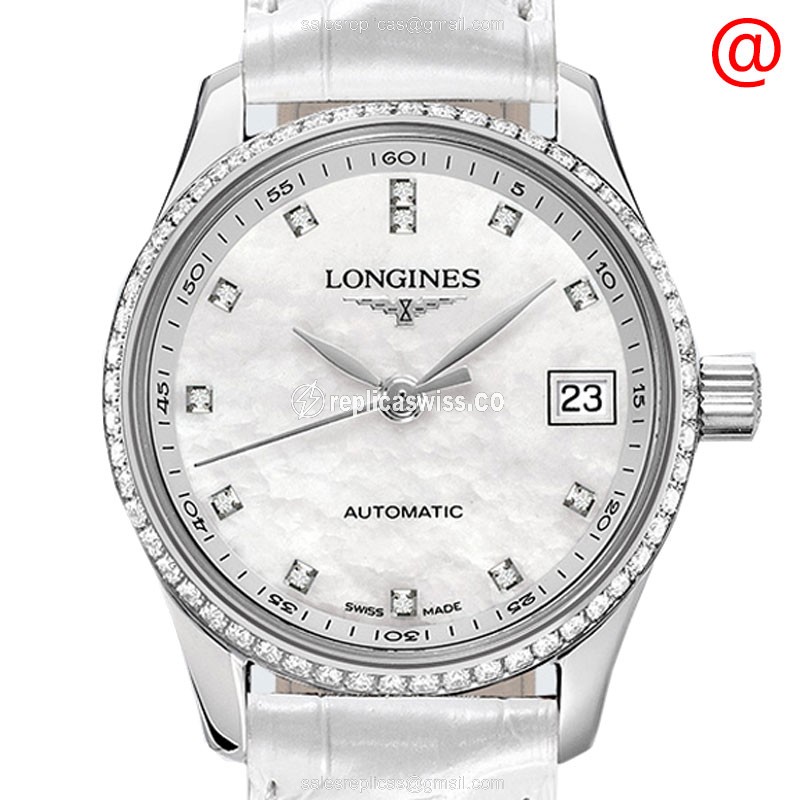 Elegant Longines L2.128.0.87.3 Master Replica with White Dial Stainless Steel Case Watch