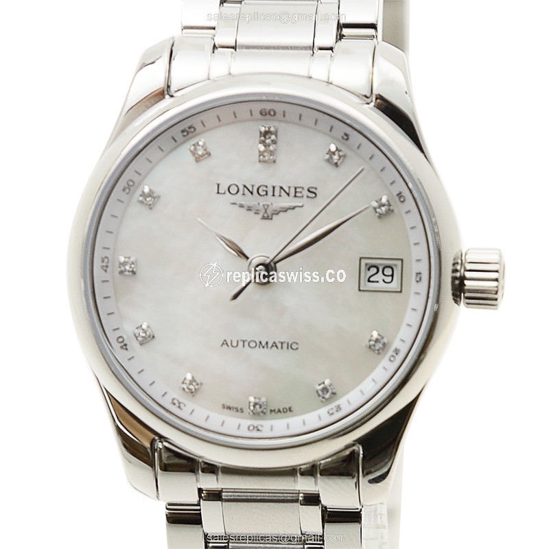 Elegant Longines L2.128.4.87.6 Replica Automatic Watch in Silver Case & Dial