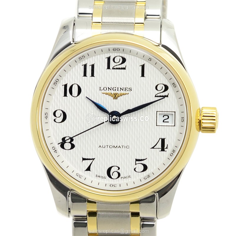 Elegant Longines L2.128.5.78.7 Master Replica Watch with Automatic Movement & 18kt Gold Steel Case