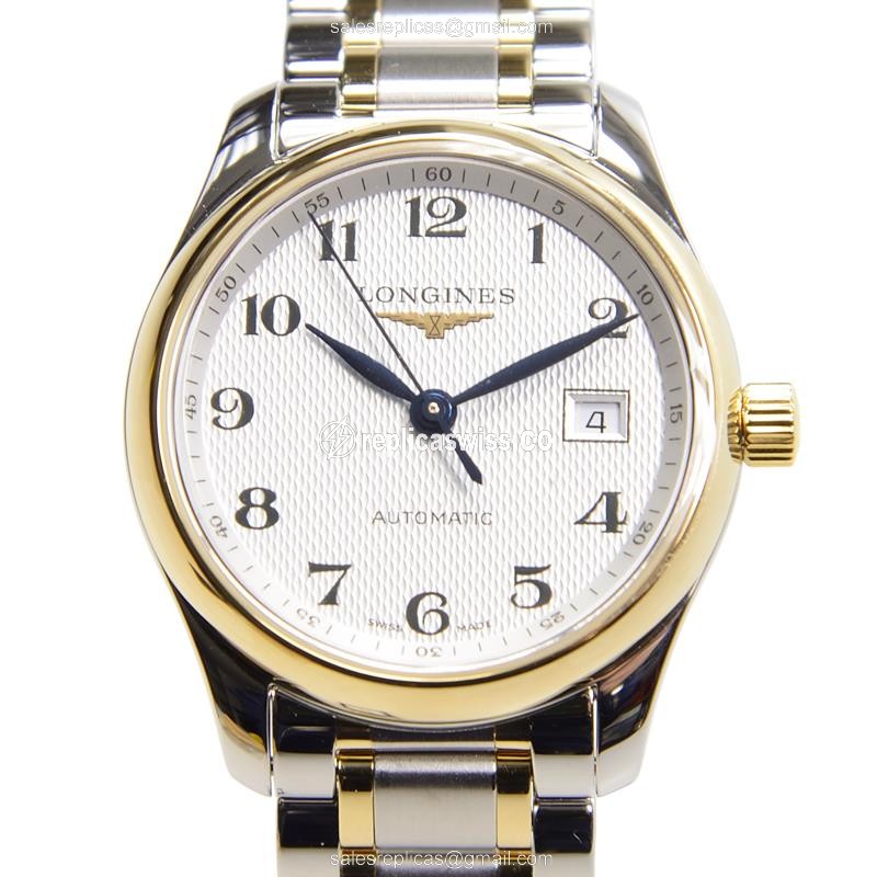 Elegant Longines L2.257.5.78.7 Replica Automatic with White Dial 18kt Steel Case Watch