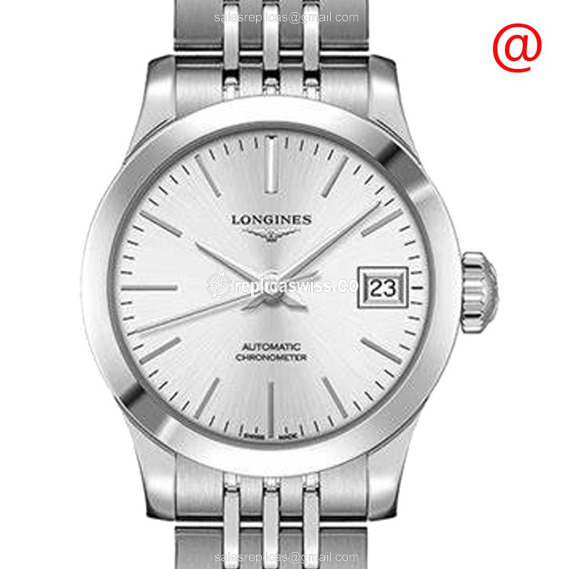 Elegant Longines L2.320.4.72.6 Replica Automatic Silver Dial on Stainless Steel Case & Band Watch