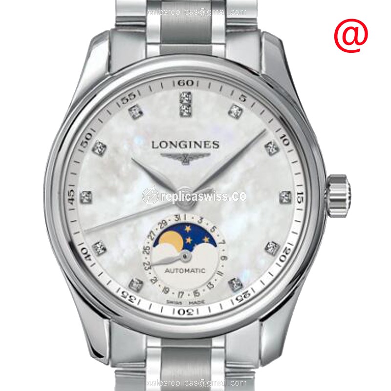 Elegant Longines L2.409.4.87.6 Master Replica with White Dial Stainless Steel Case Watch