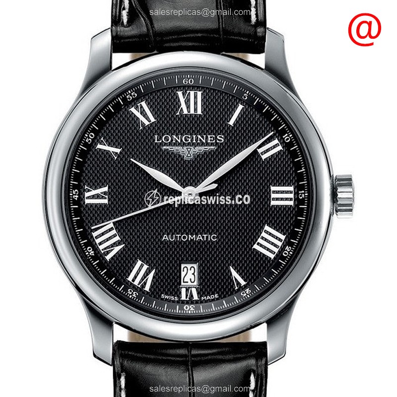 Elegant Longines L2.628.4.51.8 Replica Watch with Automatic Movement & Black Dial on Stainless