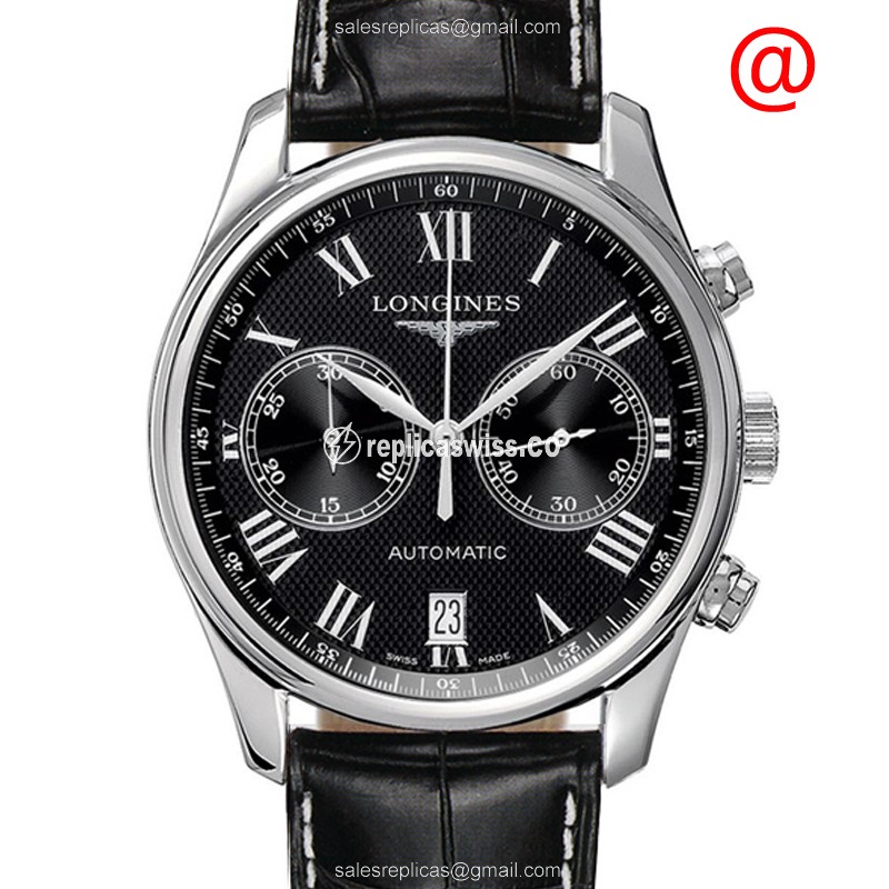 Elegant Longines L2.629.4.51.8 Replica Watch in Stainless Steel, Automatic Movement & Black Dial