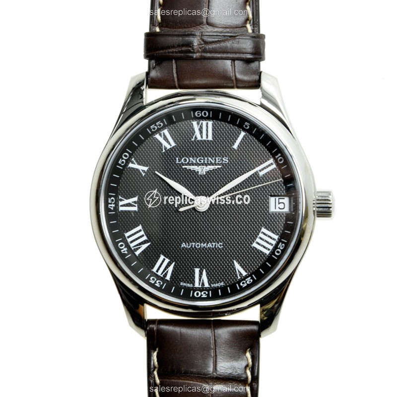 Elegant Longines L2.665.4.51.7 Replica Watch in Stainless Steel, Automatic Movement & Black Dial