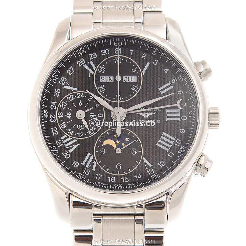 Elegant Longines L2.673.4.51.6 Replica Watch | Automatic Movement | Black Dial | Stainless Steel