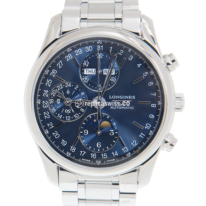 Elegant Longines L2.673.4.92.6 Replica with Automatic Movement Blue Dial, Crafted in Steel Watch