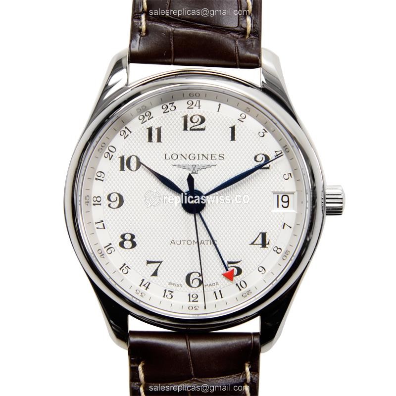 Elegant Longines L2.718.4.70.3 Replica Watch | Automatic Movement | Silver Dial & Alligator Strap