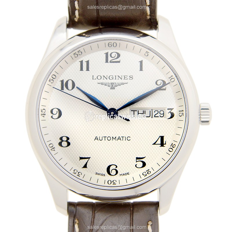 Elegant Longines L2.755.4.78.5 Replica Watch | Automatic Movement, Silver Dial & Genuine Leather