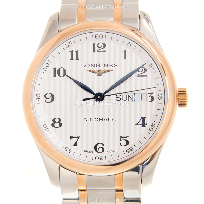 Elegant Longines L2.755.5.79.7 Replica Automatic, 18kt Rose Gold Case & White Dial Watch
