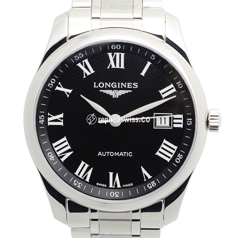 Elegant Longines L2.793.4.51.6 Replica Watch | Automatic Movement, Black Dial, Stainless Steel Case