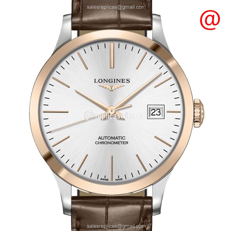 Elegant Longines L2.820.5.72.2 Replica with Automatic Movement Silver Dial Watch