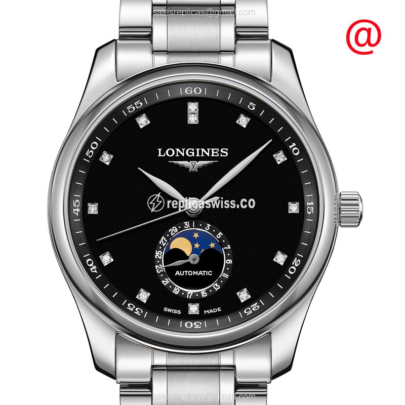 Elegant Longines L2.909.4.57.6 Replica Watch | Automatic Movement | Black Dial & Stainless Steel