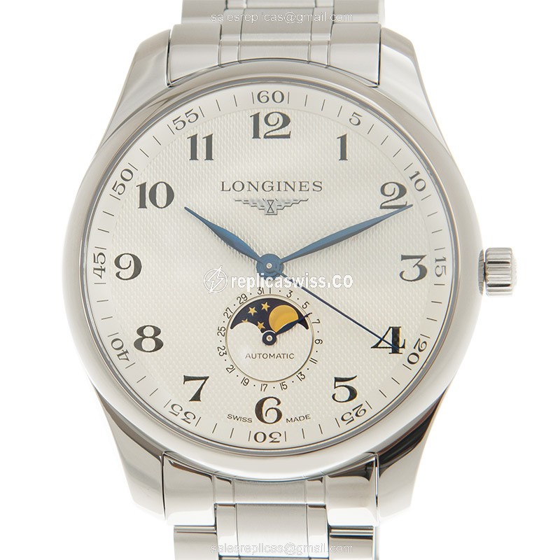 Elegant Longines L2.919.4.78.6 Replica Watch with Automatic Movement Silver Steel Strap