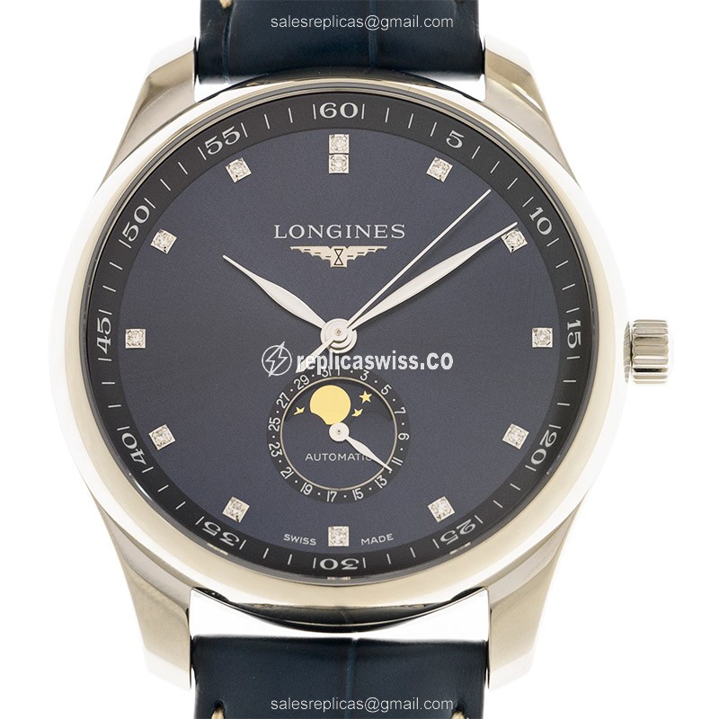 Elegant Longines L2.919.4.97.0 Replica Watch with Automatic Movement & Blue Steel Case
