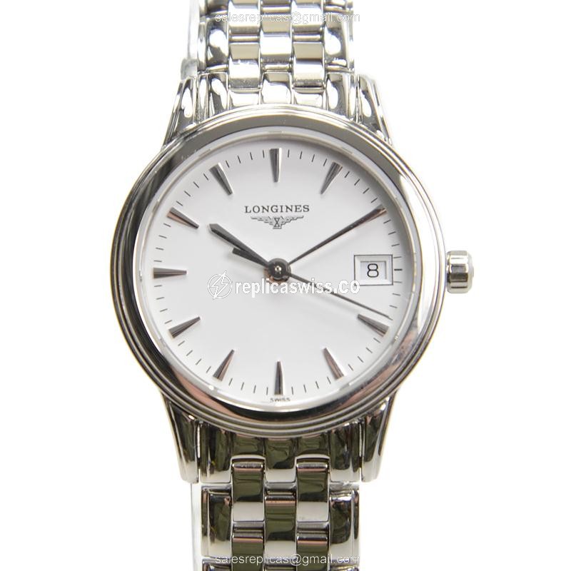 Elegant Longines L4.216.4.12.6 Replica Watch | White Dial, Stainless Steel Case & Clasp