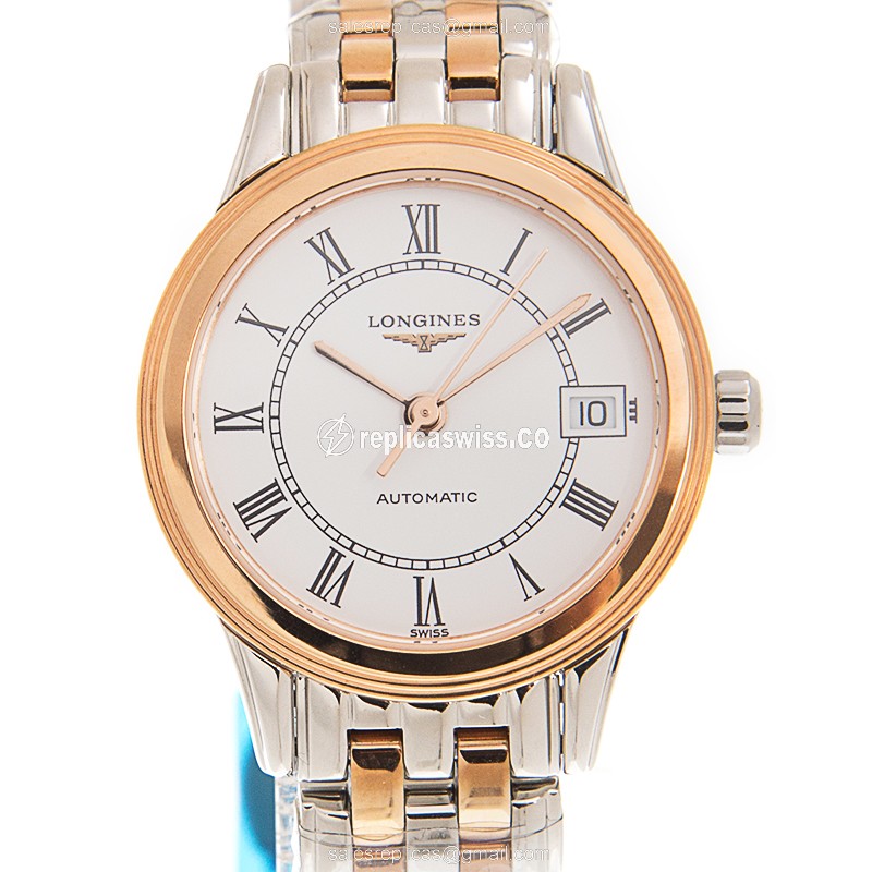 Elegant Longines L4.274.3.91.7 Replica with Automatic Movement Polished Gold Strap Watch