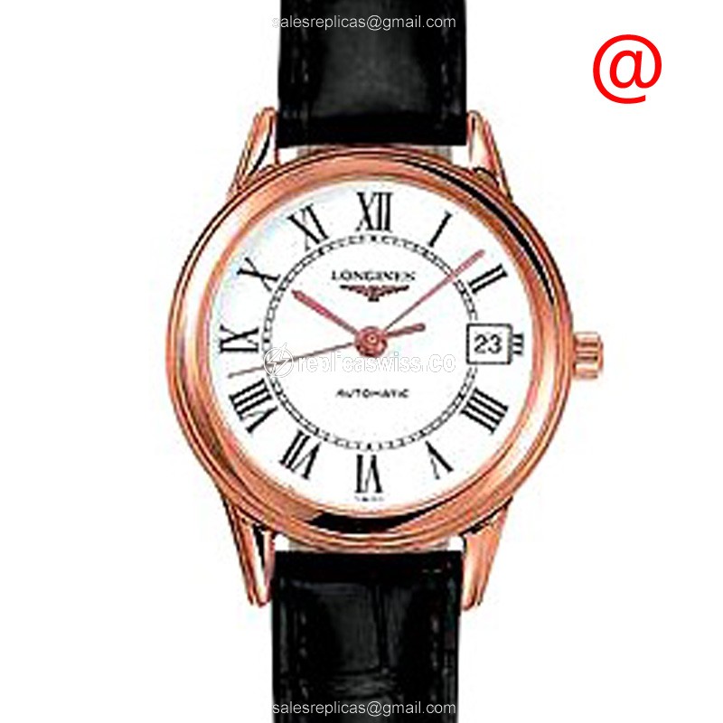 Elegant Longines L4.274.8.21.2 Replica Watch | Automatic Movement, 18kt Rose Gold Case