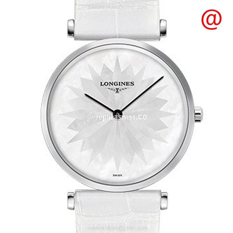 Elegant Longines L4.512.4.05.2 Replica with White Dial & Stainless Steel Case Watch