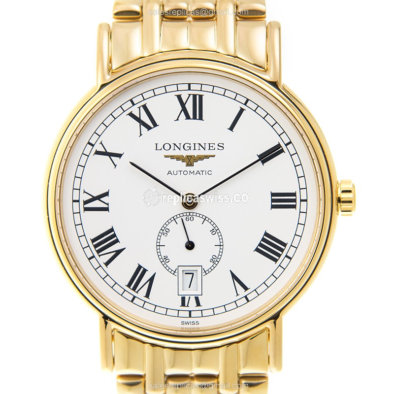 Elegant Longines L4.805.2.11.8 Presence Replica, Automatic Movement, Stainless Steel Case & White