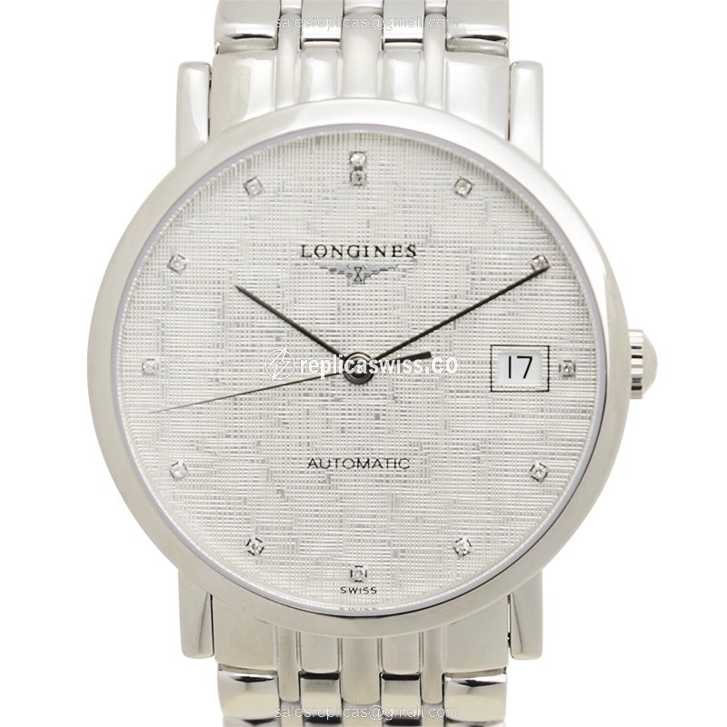 Elegant Longines L4.809.4.77.6 Replica, Automatic, Silver Dial & Clasp Watch