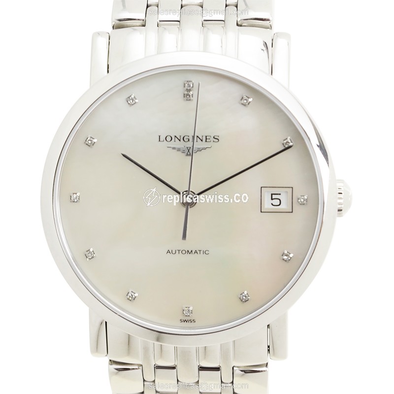 Elegant Longines L4.809.4.87.6 Replica Watch | White Dial, Stainless Steel Case