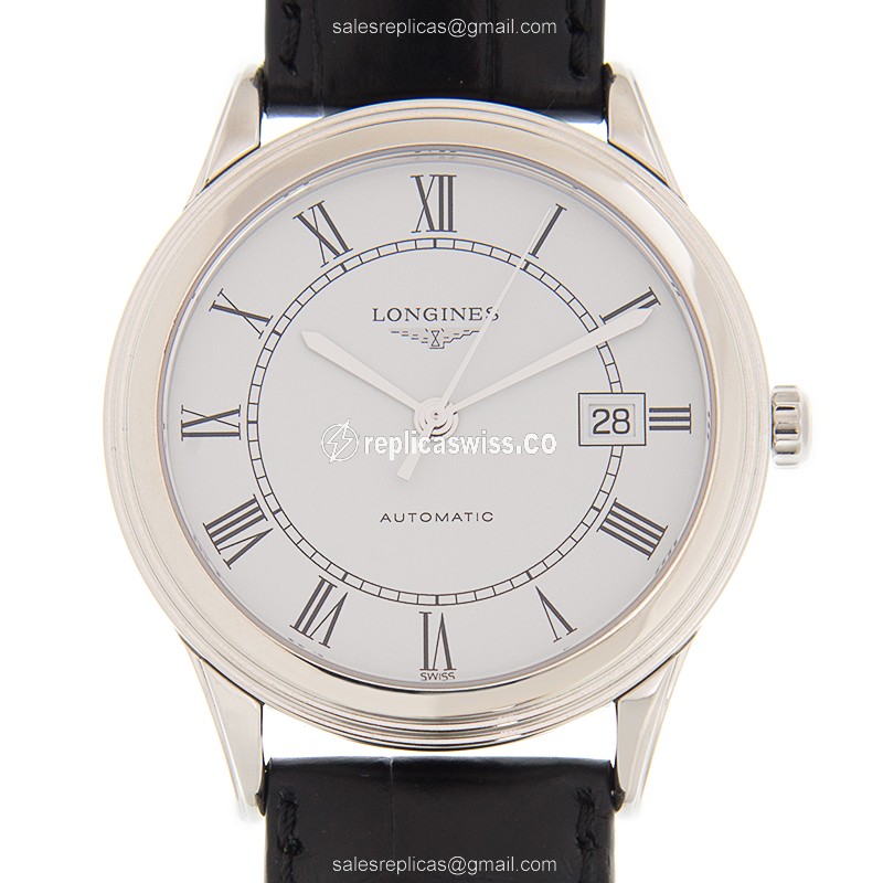 Elegant Longines L4.874.4.21.2 Replica Watch | White Dial, Automatic Movement