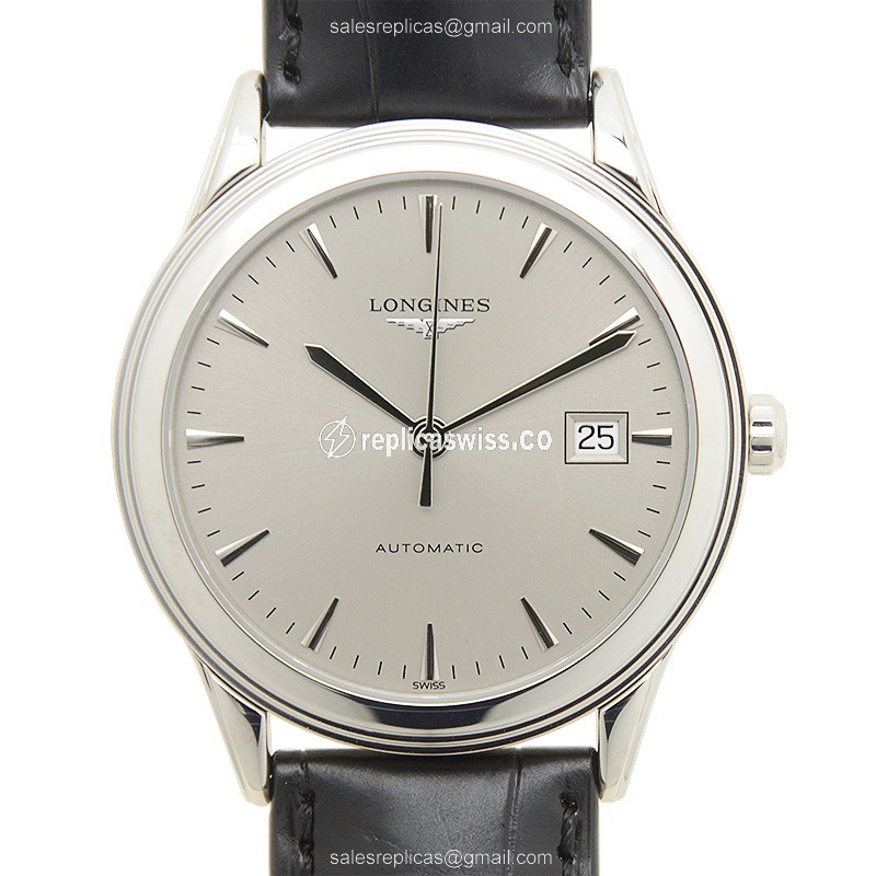 Elegant Longines L4.874.4.72.2 Replica with Silver Dial & Stainless Steel Case Watch