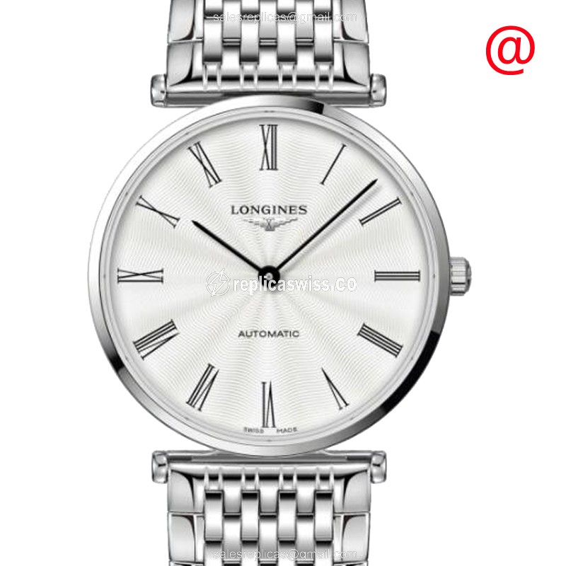 Elegant Longines L4.918.4.71.6 Grande Replica with Silver Dial & Stainless Steel Case Watch
