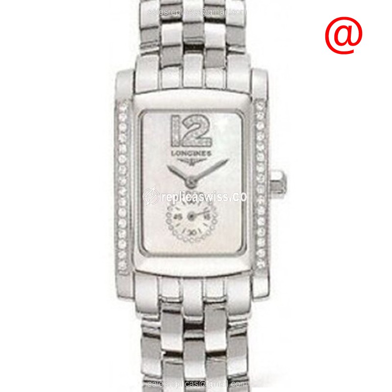 Elegant Longines L5.155.0.85.6 Dolce Vita Replica, White Dial, Stainless Steel Case & Crystal Bezel