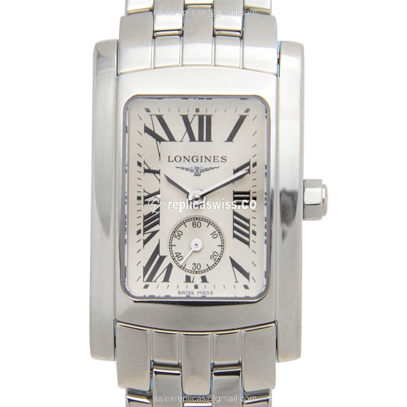 Elegant Longines L5.155.4.71.6 Dolce Vita Replica, Silver Dial, Steel Case & Bracelet Watch