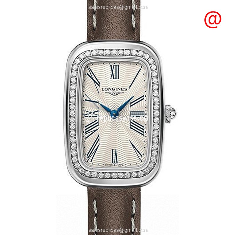Elegant Longines L6.140.0.71.2 Equestrian Quartz Replica in Silver Dial & Genuine Diamonds Watch