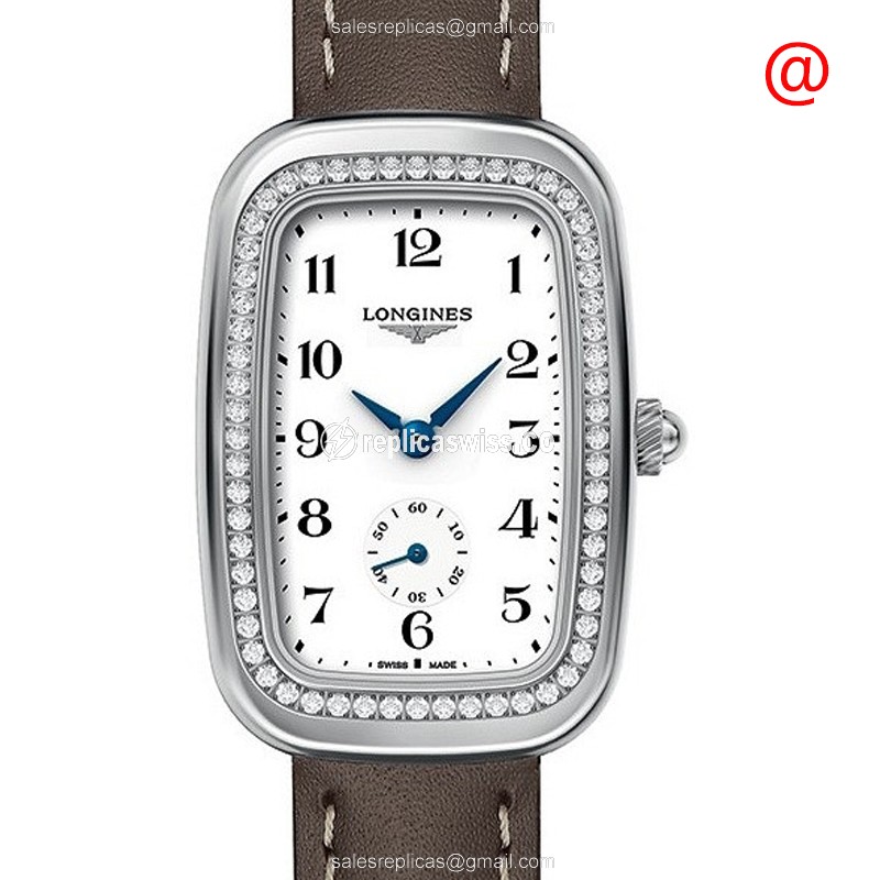 Elegant Longines L6.142.0.13.2 Equestrian Quartz Replica in White Dial & Polished Steel Watch