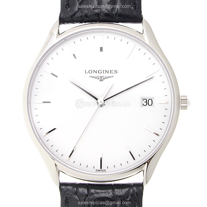 Elegant Longines Lyre Quartz Replica in Stainless Steel Case & White Dial Watch