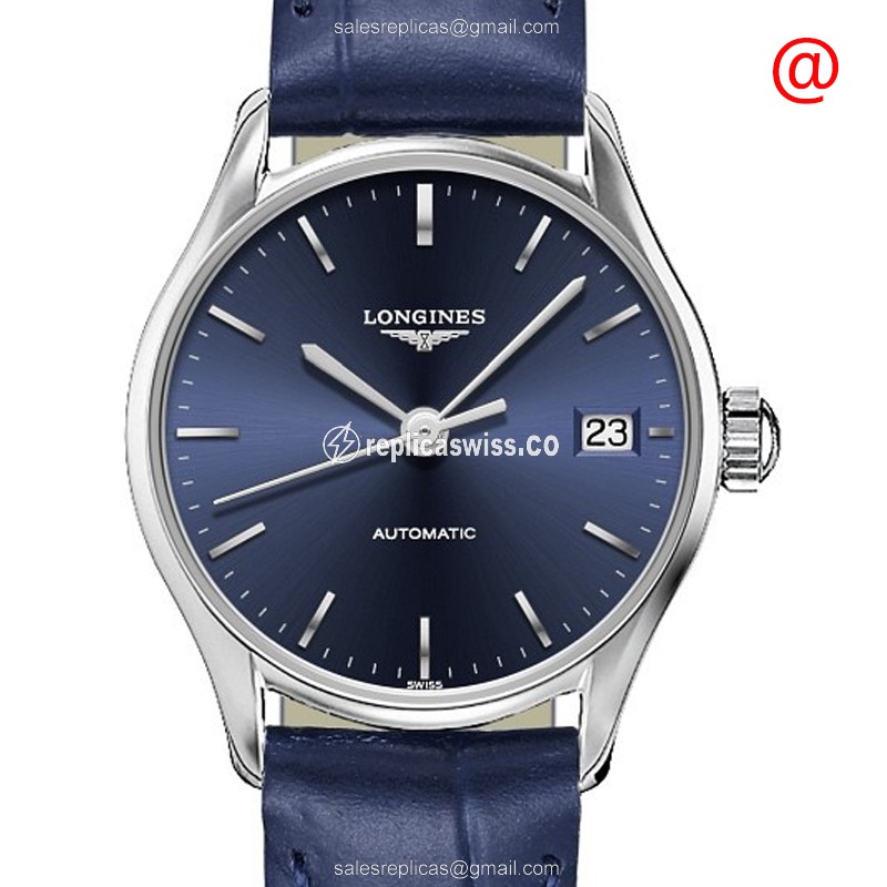 Elegant Longines Lyre Replica in Blue Dial & Stainless Steel Case, Automatic Movement Watch