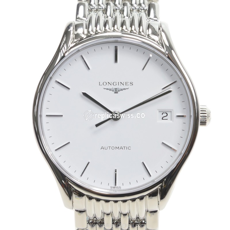 Elegant Longines Lyre Replica in Stainless Steel Case & White Dial, Automatic Movement Watch