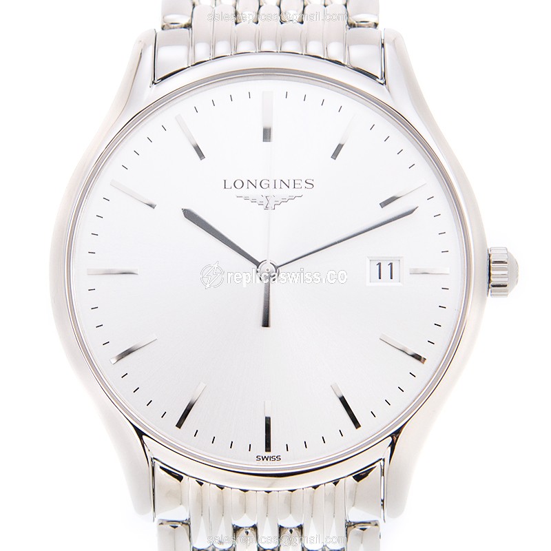 Elegant Longines Lyre Replica in Stainless Steel Case & White Dial, Quartz Movement Watch
