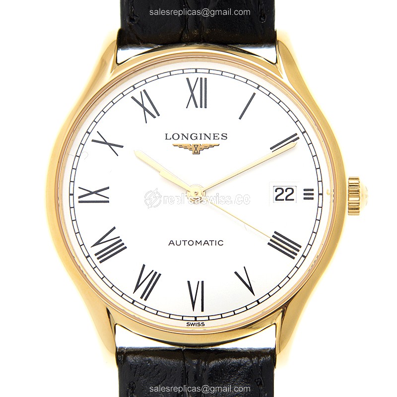 Elegant Longines Lyre Replica in White Dial & Stainless Steel Case, Automatic Movement Watch