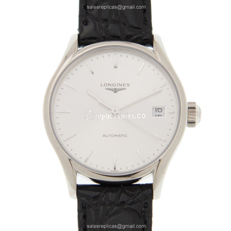 Elegant Longines Lyre Replica Watch in Silver Dial Stainless Steel, Automatic Movement