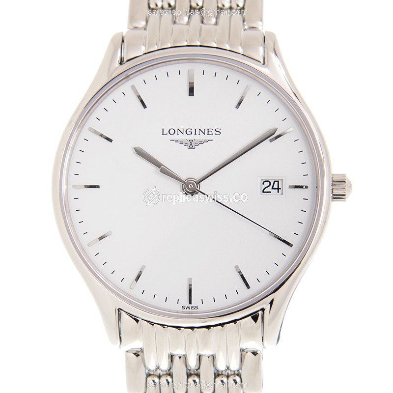 Elegant Longines Lyre Replica Watch | White Dial, Stainless Steel Case & Quartz Movement