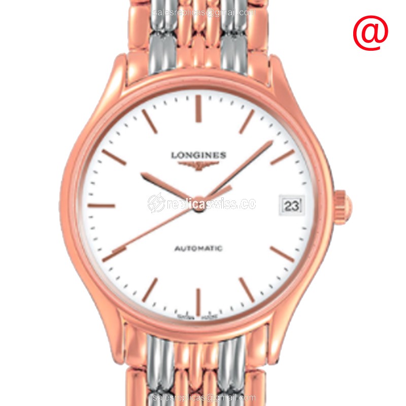 Elegant Longines Lyre Replica with White Dial & 18kt Steel Case, Automatic Movement Watch