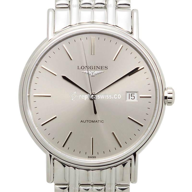 Elegant Longines Presence Replica in Silver Dial & Stainless Steel Case, Automatic Movement Watch