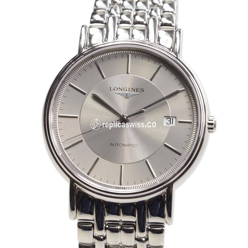 Elegant Longines Presence Replica in Silver Dial & Stainless Steel Case, Automatic Movement Watch
