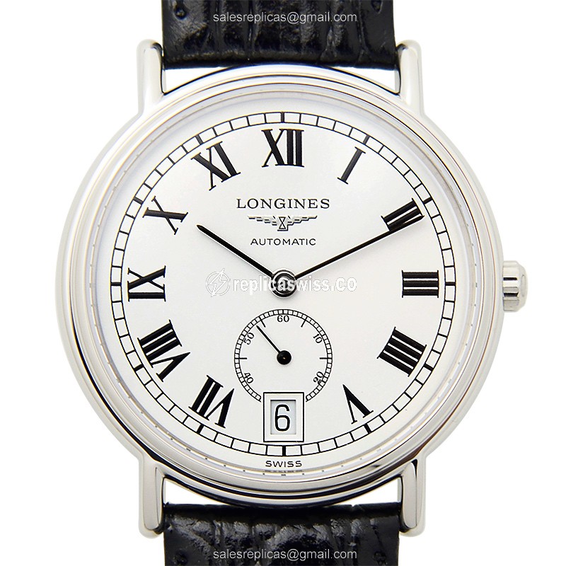 Elegant Longines Presence Replica in Stainless Steel, Automatic Movement & White Dial Watch