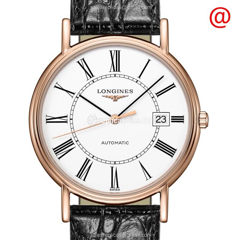 Elegant Longines Presence Replica in White Dial & Gold Case, Automatic Movement Watch