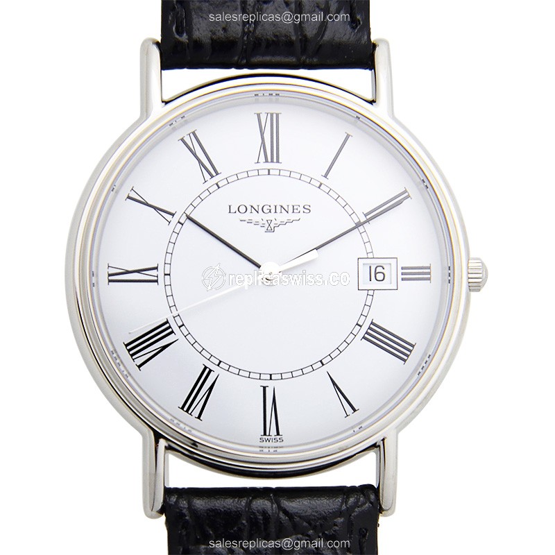 Elegant Longines Presence Replica with White Dial & Stainless Steel Case Watch